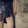Tatouage temporaire hyperréaliste Mini Wolf & Lions - Pack de ArtWear Tattoo Animaux sur le bras d'un homme et jambe d'une femme