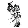 Tatouage temporaire hyperréaliste Laced Swallow de ArtWear Tattoo Divers Fantaisie sur le bras d'un homme et jambe d'une femme