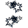 Tatouage temporaire hyperréaliste Bright Stars - Pack de ArtWear Tattoo Étoiles sur le bras d'un homme et jambe d'une femme