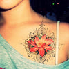 Tatouage temporaire hyperréaliste Pink Lotus de ArtWear Tattoo Fleurs sur le bras d'un homme et jambe d'une femme