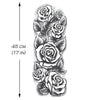 Tatouage temporaire hyperréaliste Roses Sleeve de ArtWear Tattoo Fleurs sur le bras d'un homme et jambe d'une femme