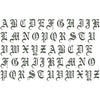 Tatouage temporaire hyperréaliste Large Gothic Alphabet de ArtWear Tattoo Lettres & Citations sur le bras d'un homme et jambe d'une femme