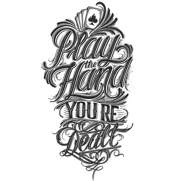 Tatouage Temporaire Play the Hand You're Dealt ArtWear Tattoo