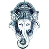 Tatouage temporaire hyperréaliste Elephant God Ganesha de ArtWear Tattoo Religieux sur le bras d'un homme et jambe d'une femme