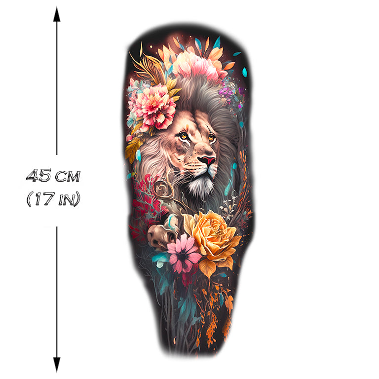 Colorful Floral Lion 1 Sleeve