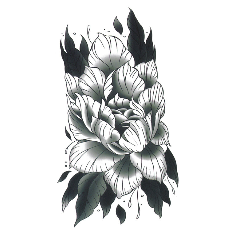 Tatouage temporaire hyperréaliste Wrist Flower de ArtWear Tattoo Fleurs sur le bras d'un homme et jambe d'une femme