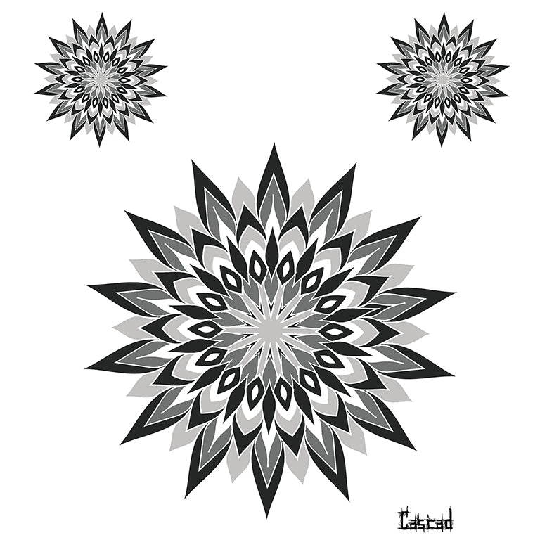 Tatouage temporaire hyperréaliste Mandala 5 - by CASCAD de ArtWear Tattoo Collaborations sur le bras d'un homme et jambe d'une femme