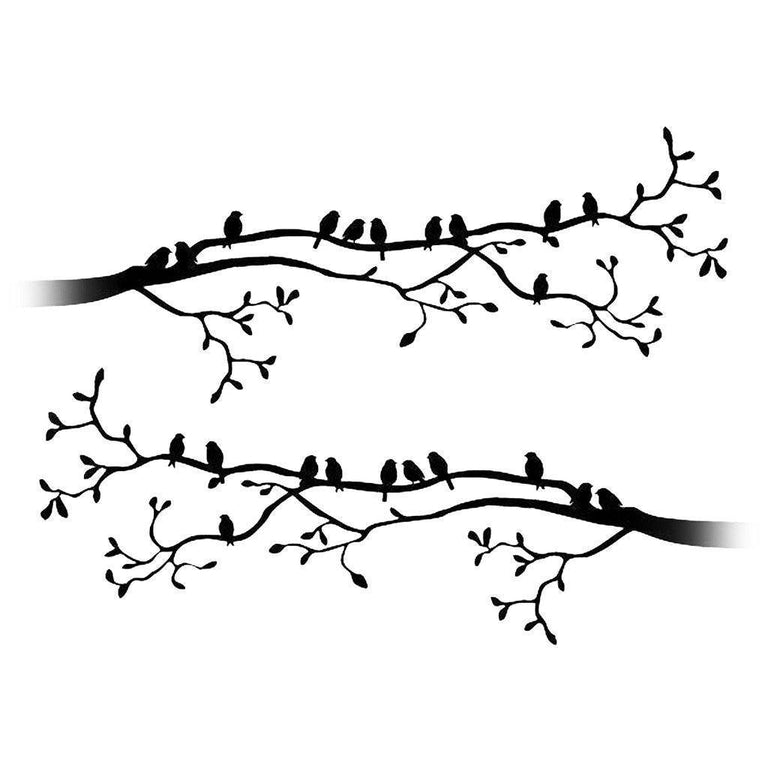 Tatouage temporaire hyperréaliste Birds on Branch - Pack de ArtWear Tattoo Animaux sur le bras d'un homme et jambe d'une femme