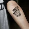 Tatouage temporaire hyperréaliste Gentleman Cat - Pack de ArtWear Tattoo Animaux sur le bras d'un homme et jambe d'une femme