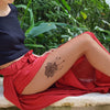 Tatouage temporaire hyperréaliste Lotus Owl de ArtWear Tattoo Animaux sur le bras d'un homme et jambe d'une femme