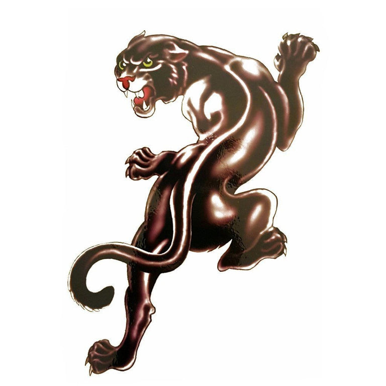 Tatouage temporaire hyperréaliste Panther de ArtWear Tattoo Animaux sur le bras d'un homme et jambe d'une femme