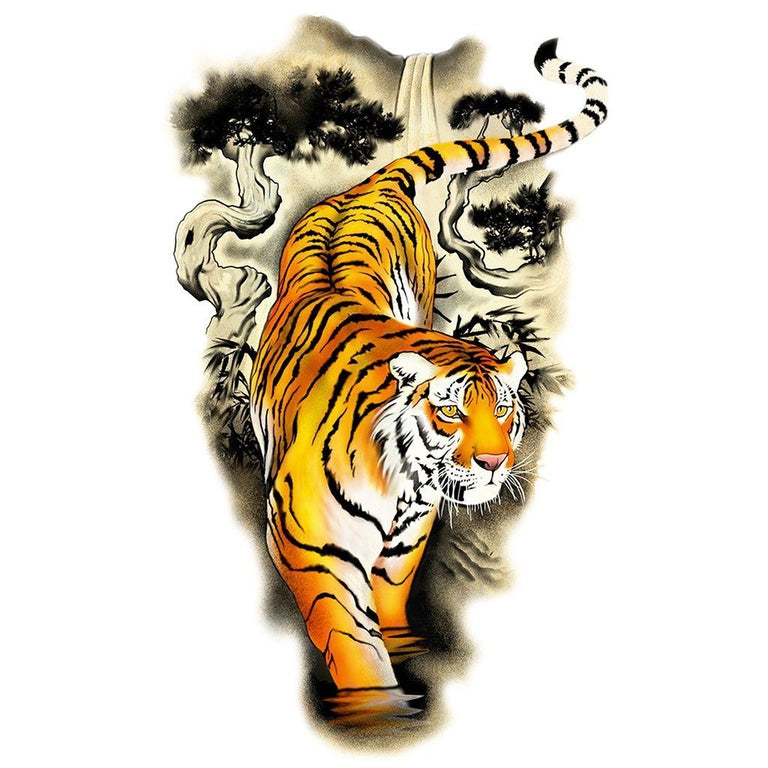 Realistic Tattoo  Conception de tatouage de tigre, Tatouage bras