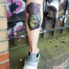 Tatouage temporaire hyperréaliste Watercolor Panther de ArtWear Tattoo Animaux sur le bras d'un homme et jambe d'une femme