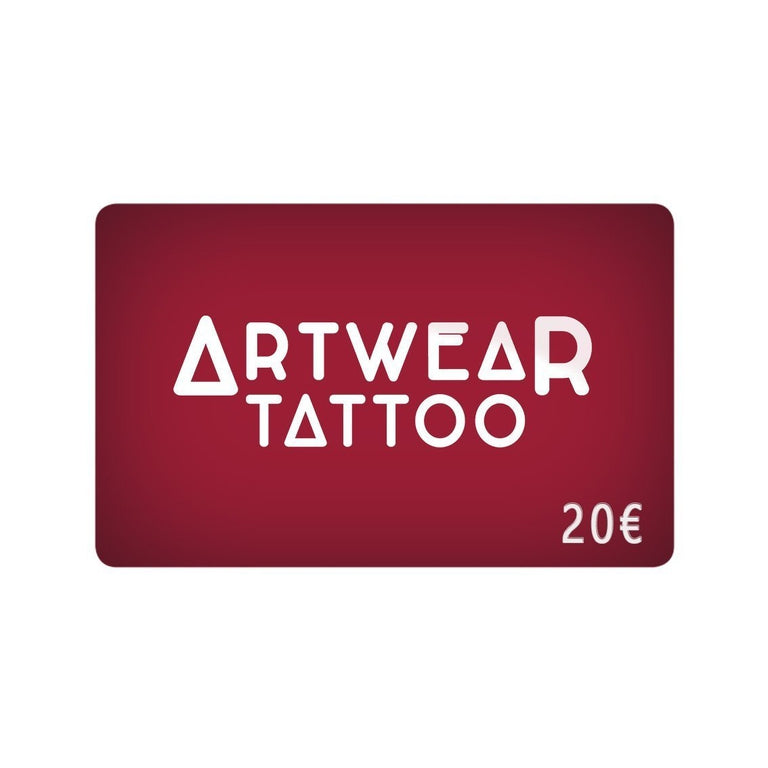 Tatouage temporaire hyperréaliste Carte cadeau de ArtWear Tattoo Carte Cadeau sur le bras d'un homme et jambe d'une femme