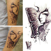 Tatouage temporaire hyperréaliste Butterfly Girl 2 de ArtWear Tattoo Cartoon sur le bras d'un homme et jambe d'une femme
