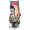 Tatouage temporaire hyperréaliste Hero 3D - Pack de ArtWear Tattoo Cartoon sur le bras d'un homme et jambe d'une femme