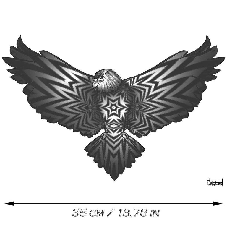 Tatouage temporaire hyperréaliste Eagle - by CASCAD de ArtWear Tattoo Collaborations sur le bras d'un homme et jambe d'une femme