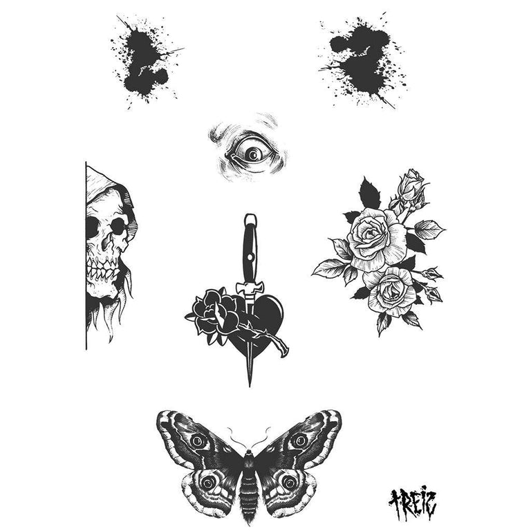 Tatouage temporaire hyperréaliste Good Poppy 2 - by Treiz de ArtWear Tattoo Collaborations sur le bras d'un homme et jambe d'une femme