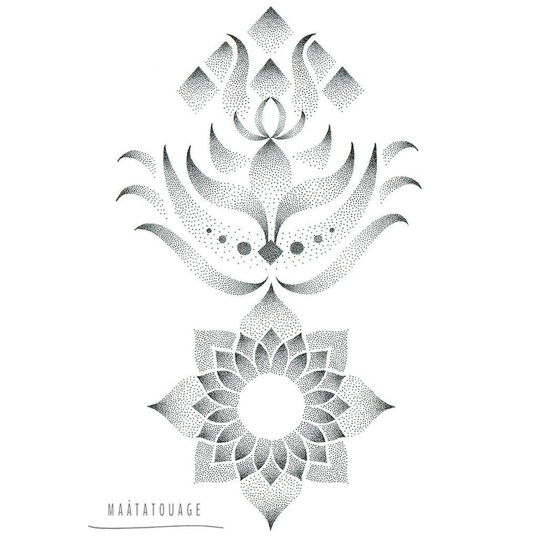 Tatouage temporaire hyperréaliste Lotus - by MaâT de ArtWear Tattoo Collaborations sur le bras d'un homme et jambe d'une femme