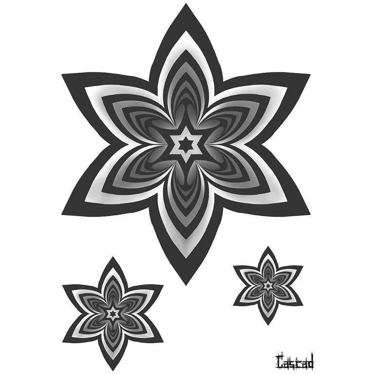 Tatouage temporaire hyperréaliste Mandala 1 - by CASCAD de ArtWear Tattoo Collaborations sur le bras d'un homme et jambe d'une femme