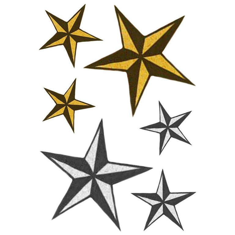 Tatouage temporaire hyperréaliste Branch Stars - Pack de ArtWear Tattoo Étoiles sur le bras d'un homme et jambe d'une femme