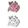 Tatouage temporaire hyperréaliste Amazing Roses - Pack de ArtWear Tattoo Fleurs sur le bras d'un homme et jambe d'une femme