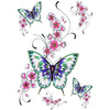 Tatouage temporaire hyperréaliste Flowers & Butterflies 2 de ArtWear Tattoo Fleurs sur le bras d'un homme et jambe d'une femme