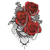 Tatouage temporaire hyperréaliste Laces Roses de ArtWear Tattoo Fleurs sur le bras d'un homme et jambe d'une femme