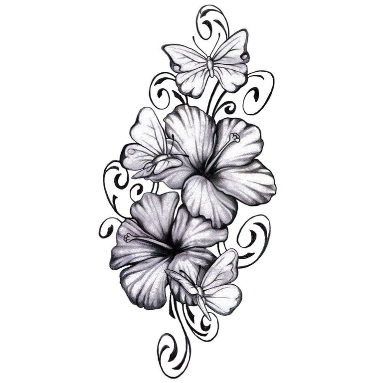 Tatouage temporaire hyperréaliste Lily Flowers de ArtWear Tattoo Fleurs sur le bras d'un homme et jambe d'une femme
