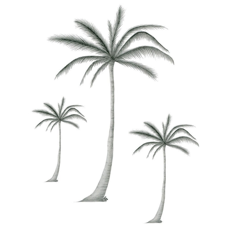 Tatouage temporaire hyperréaliste Palm Trees - Pack de ArtWear Tattoo Fleurs sur le bras d'un homme et jambe d'une femme