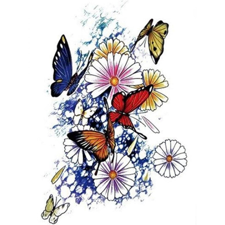 Tatouage temporaire hyperréaliste Butterflies de ArtWear Tattoo Insectes sur le bras d'un homme et jambe d'une femme