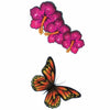 Tatouage temporaire hyperréaliste Lil Hibiscus & Butterfly de ArtWear Tattoo Insectes sur le bras d'un homme et jambe d'une femme