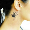 Tatouage temporaire hyperréaliste Spiders - Pack de ArtWear Tattoo Insectes sur le bras d'un homme et jambe d'une femme