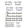 Tatouage temporaire hyperréaliste Always Keep The Faith / In the Heart in the Head de ArtWear Tattoo Lettres & Citations sur le bras d'un homme et jambe d'une femme