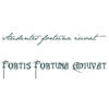 Tatouage temporaire hyperréaliste "Fortune favors the bold" - Latin de ArtWear Tattoo Lettres & Citations sur le bras d'un homme et jambe d'une femme