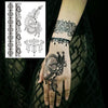 Tatouage temporaire hyperréaliste Henna Pattern Pack 1 de ArtWear Tattoo Mandala sur le bras d'un homme et jambe d'une femme