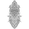 Tatouage temporaire hyperréaliste Large Ornamental Heart Design de ArtWear Tattoo Mandala sur le bras d'un homme et jambe d'une femme