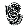 Tatouage temporaire hyperréaliste Maori 2 de ArtWear Tattoo Maori/Polynésien sur le bras d'un homme et jambe d'une femme