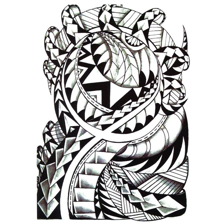 Tatouage temporaire hyperréaliste Maori Snake de ArtWear Tattoo Maori/Polynésien sur le bras d'un homme et jambe d'une femme