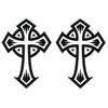 Tatouage temporaire hyperréaliste Lil Celtic Cross de ArtWear Tattoo Religieux sur le bras d'un homme et jambe d'une femme