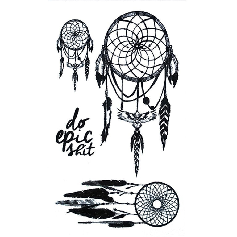 Tatouage temporaire hyperréaliste Lil Dreamcatchers de ArtWear Tattoo Traditionnels sur le bras d'un homme et jambe d'une femme